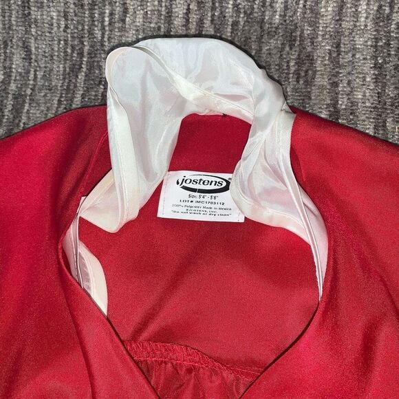 Jostens Unisex Size 5'04"-5'06" Graduation Robe Gown Red Full Zip Front Flowy - Picture 2 of 8
